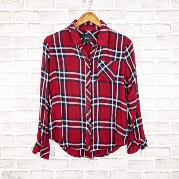 RAILS Women's Button up Flannel Shirt Red Plaid Size Medium - Picture 1 of 9